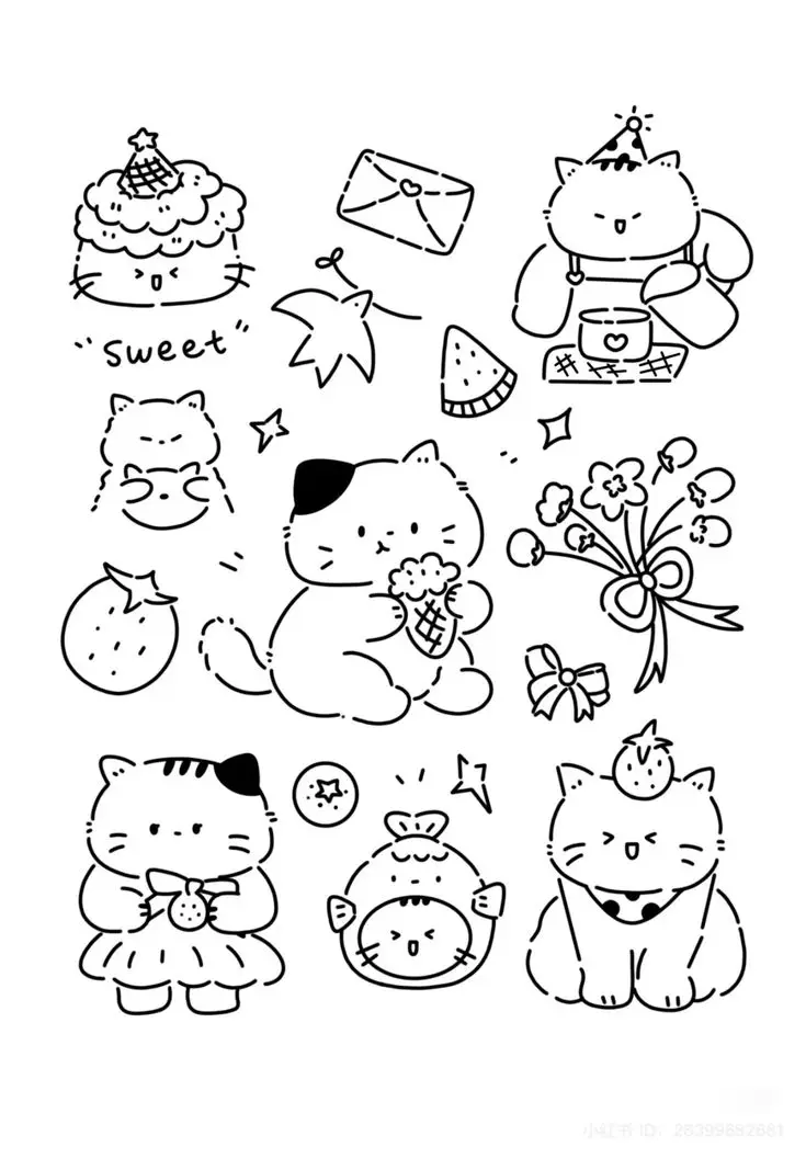 Tranh Tô Màu Sticker Cute: Sáng Tạo Điểm Nhấn Đáng Yêu 40