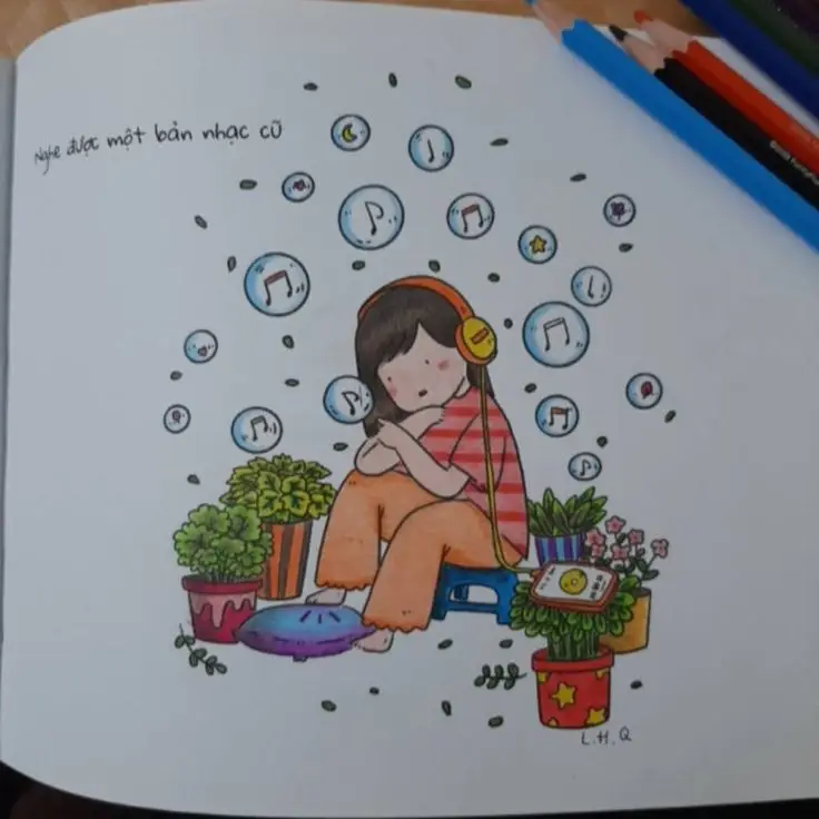 Tranh Tô Màu Tô Bình Yên Vẽ Hạnh Phúc - Gợi Ý Tô Màu 21