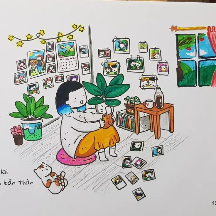 Tranh Tô Màu Tô Bình Yên Vẽ Hạnh Phúc - Gợi Ý Tô Màu 59