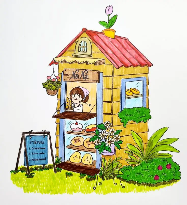Tranh Tô Màu Tô Bình Yên Vẽ Hạnh Phúc - Gợi Ý Tô Màu 71