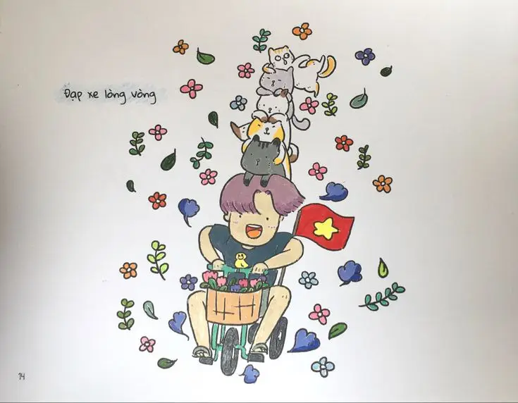 Tranh Tô Màu Tô Bình Yên Vẽ Hạnh Phúc - Gợi Ý Tô Màu 73