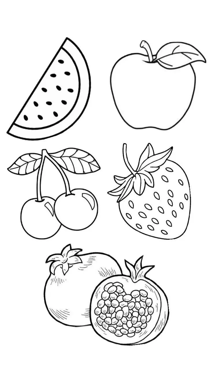 Tranh tô màu trái cây: Sáng tạo và bổ ích cho trẻ nhỏ 5