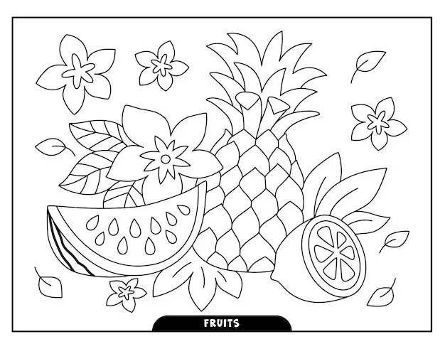Tranh tô màu trái cây: Sáng tạo và bổ ích cho trẻ nhỏ 50