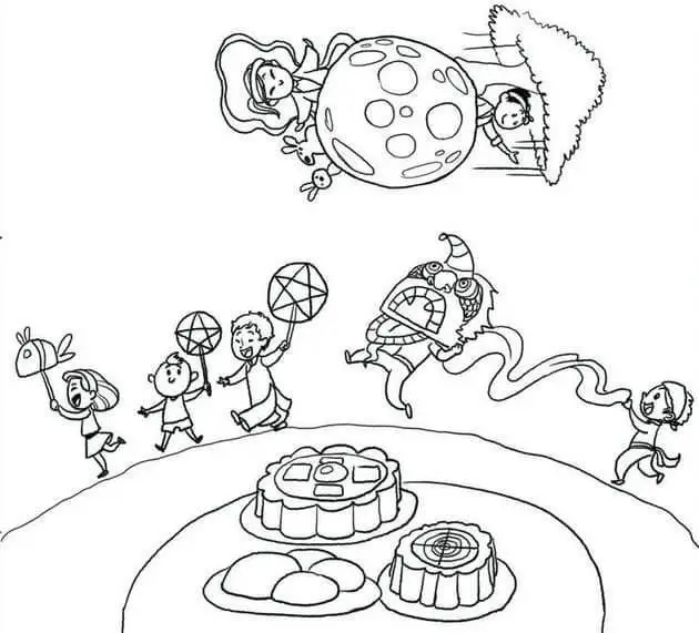 Tranh Tô Màu Trung Thu Lãng Mạn 11