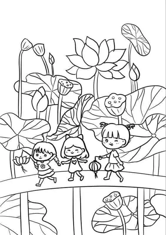 Tranh Tô Màu Trung Thu Lãng Mạn 20