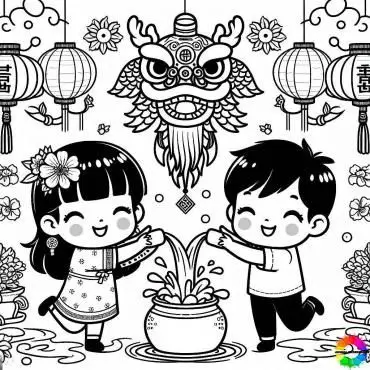 Tranh Tô Màu Trung Thu Lãng Mạn 40