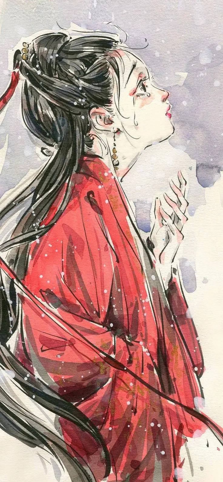 Tranh Vẽ Cô Gái Mặc Áo Dài: Sự Thanh Lịch Trong Từng Đường Nét 19