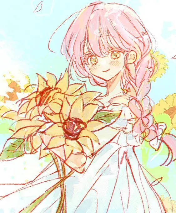 Tranh Vẽ Cô Gái Và Hoa: Sự Hòa Quyện Giữa Con Người Và Thiên Nhiên 21