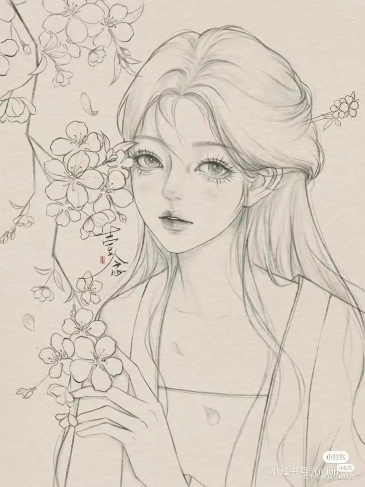 Tranh Vẽ Cô Gái Và Hoa: Sự Hòa Quyện Giữa Con Người Và Thiên Nhiên 27