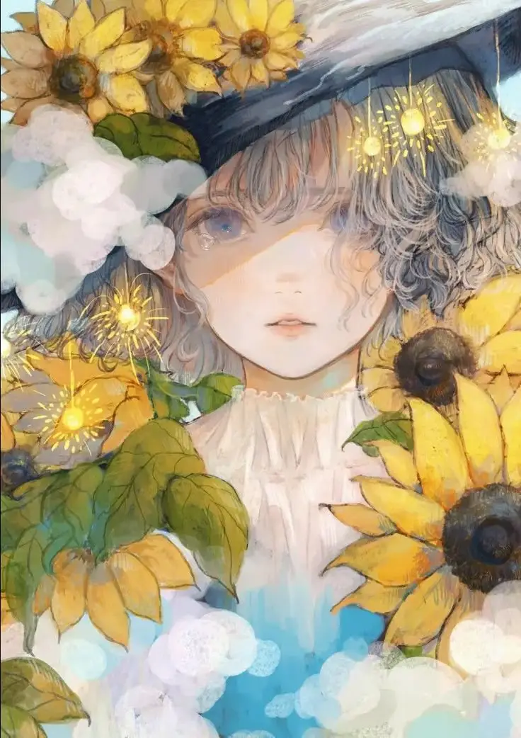 Tranh Vẽ Cô Gái Và Hoa: Sự Hòa Quyện Giữa Con Người Và Thiên Nhiên 28