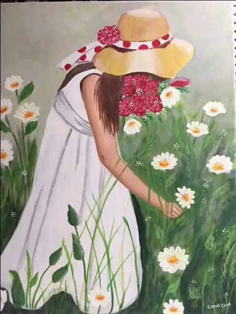 Tranh Vẽ Cô Gái Và Hoa: Sự Hòa Quyện Giữa Con Người Và Thiên Nhiên 48