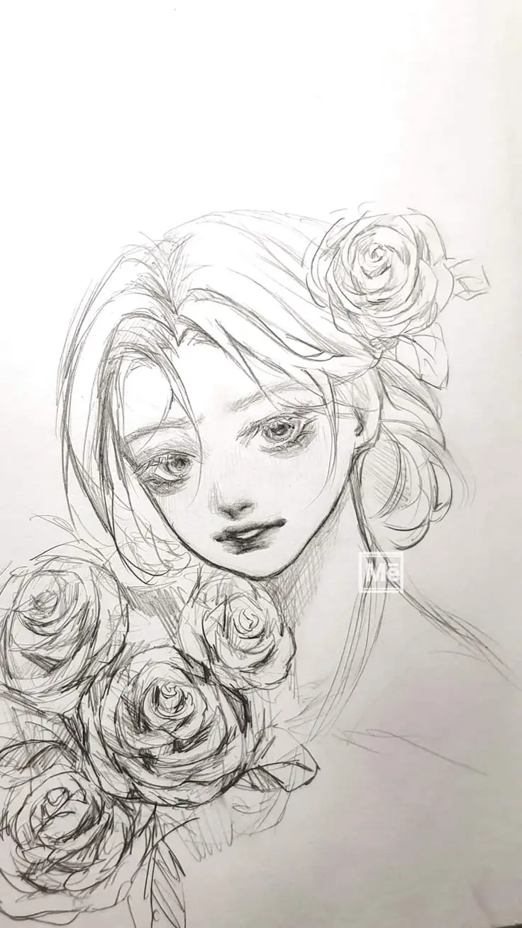 Tranh Vẽ Cô Gái Và Hoa: Sự Hòa Quyện Giữa Con Người Và Thiên Nhiên 50