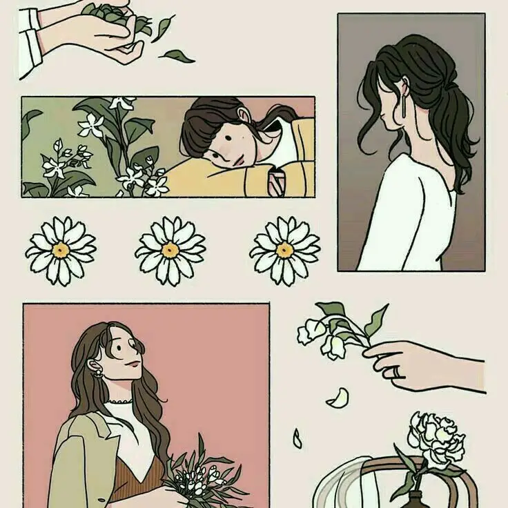 Tranh Vẽ Cô Gái Và Hoa: Sự Hòa Quyện Giữa Con Người Và Thiên Nhiên 54