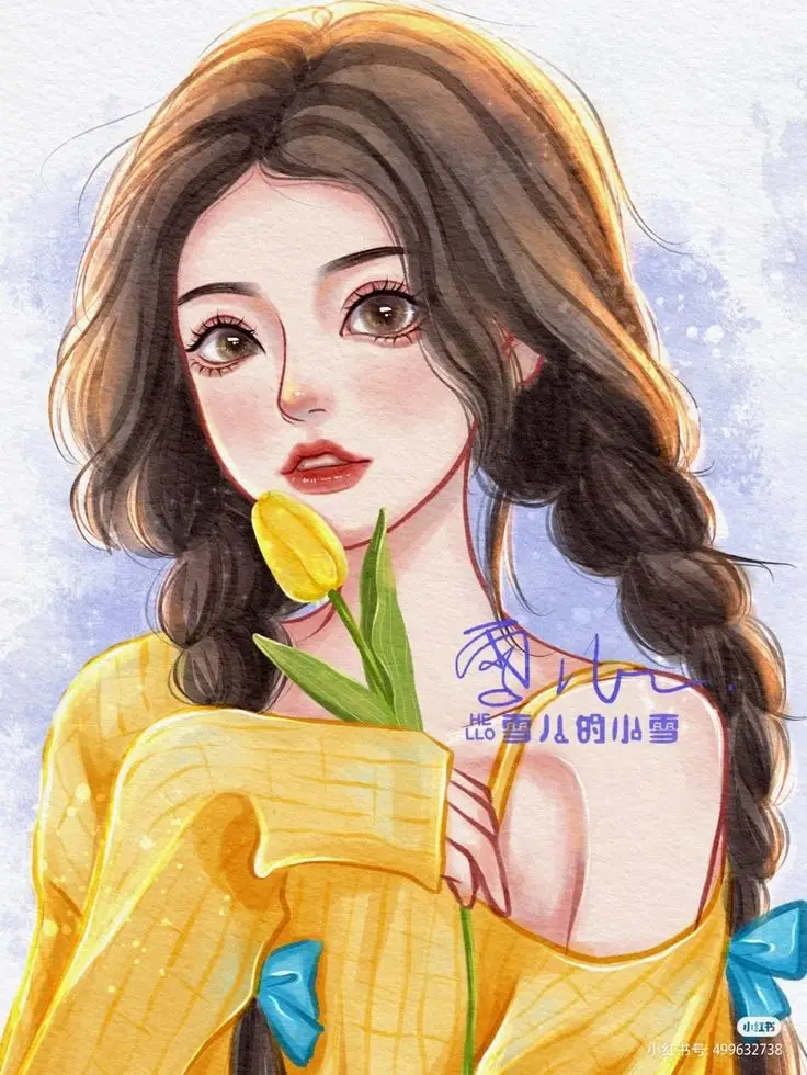 Tranh Vẽ Cô Gái Và Hoa: Sự Hòa Quyện Giữa Con Người Và Thiên Nhiên 62