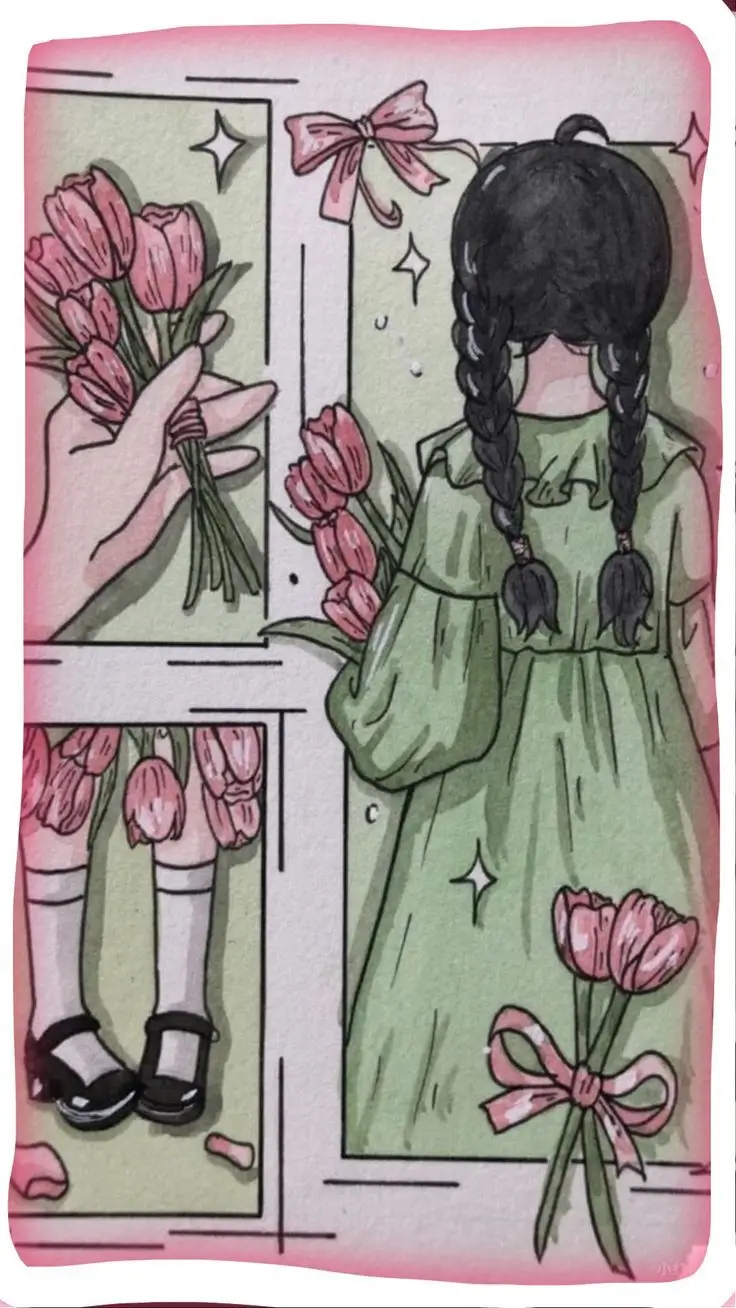 Tranh Vẽ Cô Gái Và Hoa: Sự Hòa Quyện Giữa Con Người Và Thiên Nhiên 68