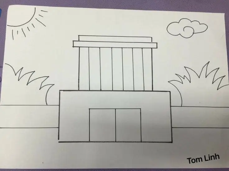 Vẽ Lăng Bác Hồ Chưa Tô Màu - Học Hỏi Lịch Sử Cho Trẻ 7