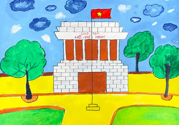 Vẽ Lăng Bác Hồ Chưa Tô Màu - Học Hỏi Lịch Sử Cho Trẻ 27