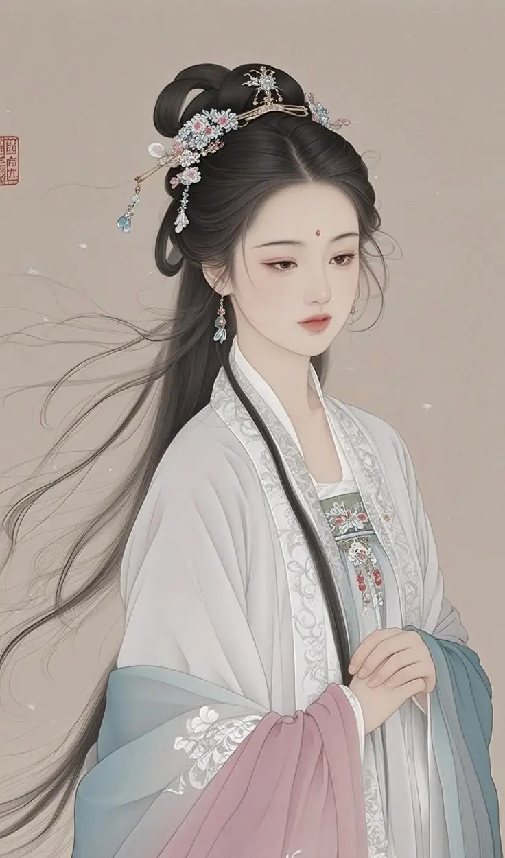 Vẽ Chân Dung Cô Gái Xinh Đẹp 6