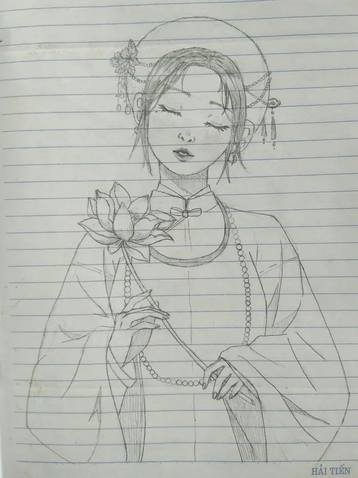 Vẽ Chân Dung Cô Gái Xinh Đẹp 27