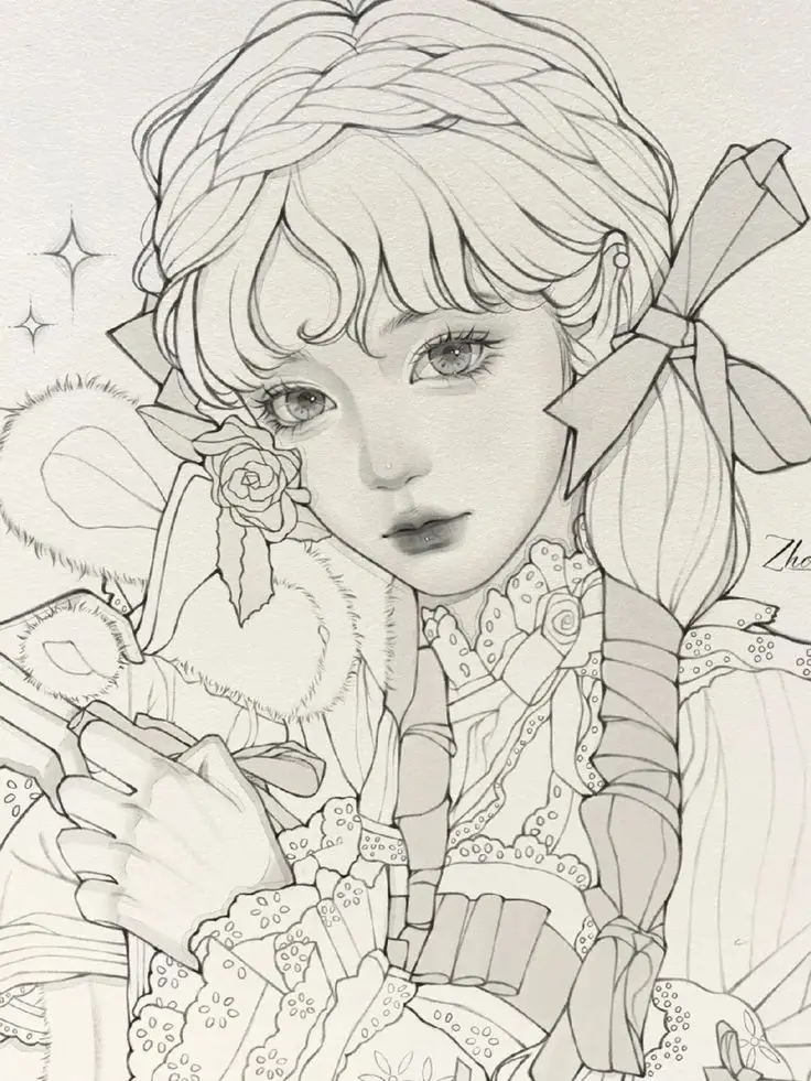 Vẽ Chân Dung Cô Gái Xinh Đẹp 38