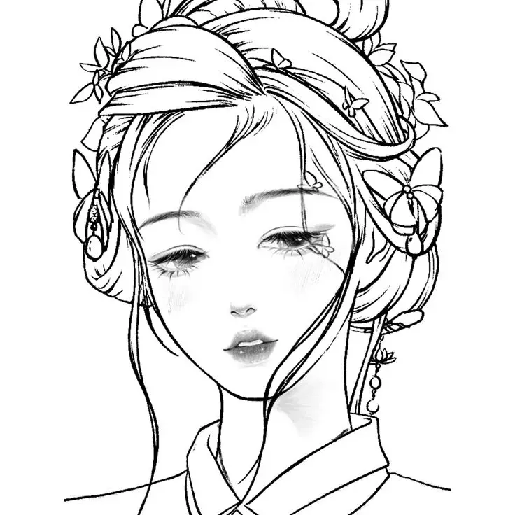 Vẽ Chân Dung Cô Gái Xinh Đẹp 47