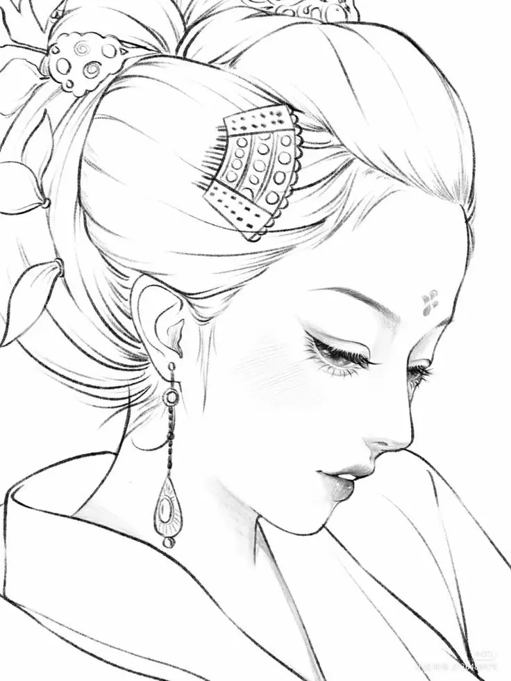 Vẽ Chân Dung Cô Gái Xinh Đẹp 55