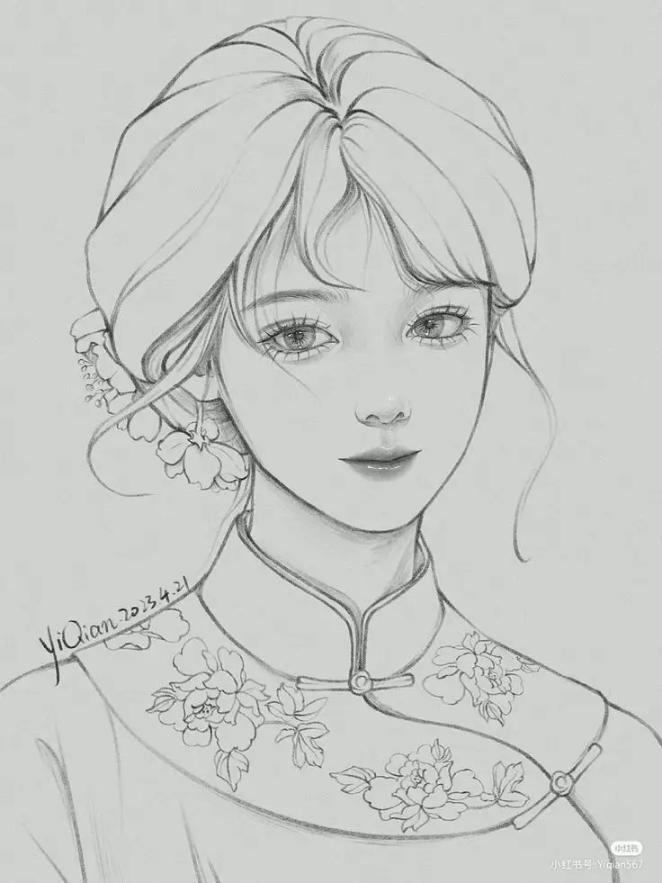 Vẽ Chân Dung Cô Gái Đơn Giản: Nghệ Thuật Từ Tâm Hồn 1