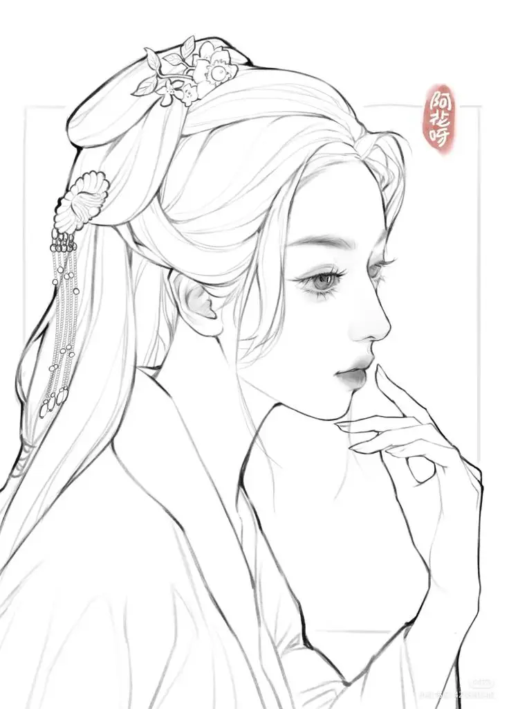 Vẽ Chân Dung Cô Gái Đơn Giản: Nghệ Thuật Từ Tâm Hồn 7