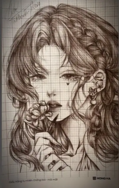 Vẽ Chân Dung Cô Gái Đơn Giản: Nghệ Thuật Từ Tâm Hồn 38