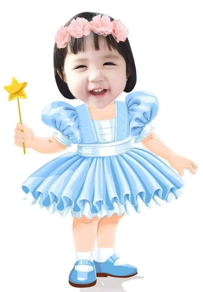 Vẽ khuôn mặt bé gái - Nghệ thuật ai cũng yêu thích 7