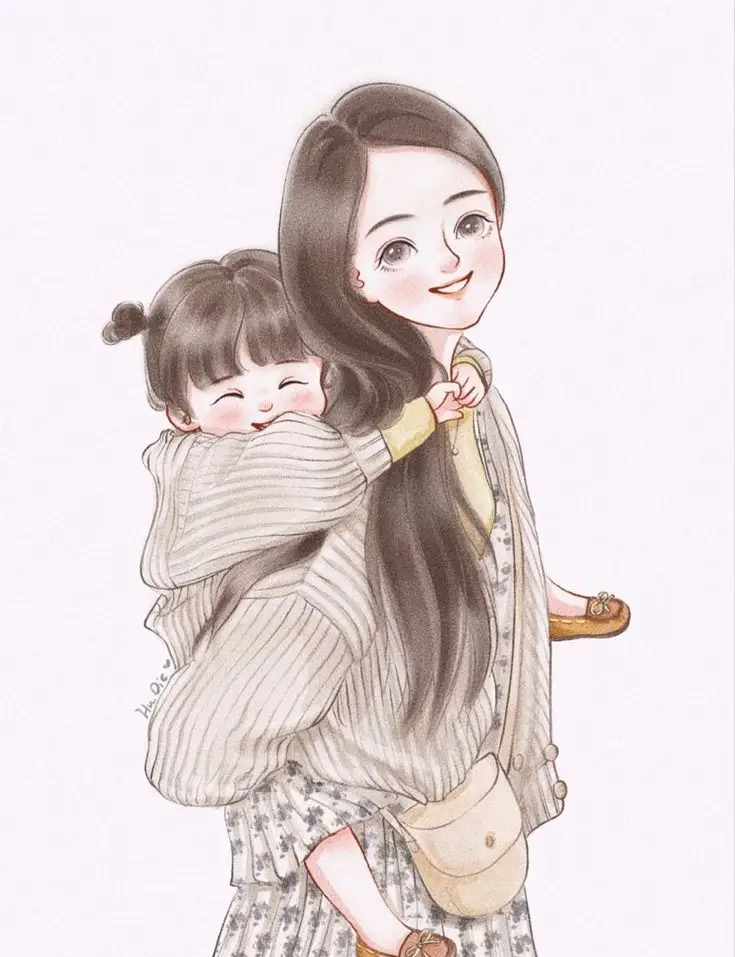 Vẽ mẹ và con gái - Tình yêu qua từng nét vẽ 2