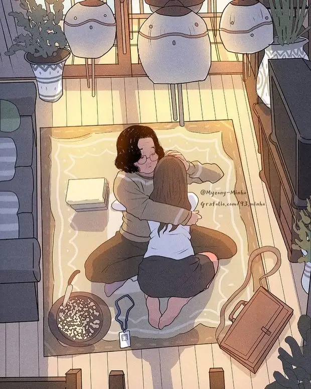 Vẽ mẹ và con gái - Tình yêu qua từng nét vẽ 13