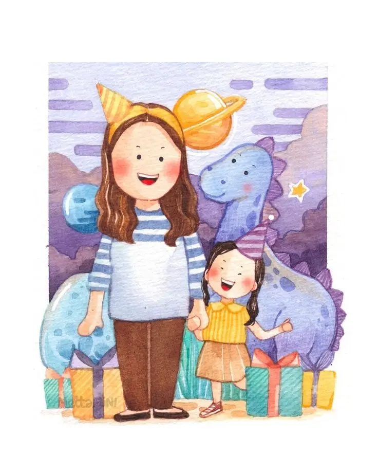 Vẽ mẹ và con gái - Tình yêu qua từng nét vẽ 30