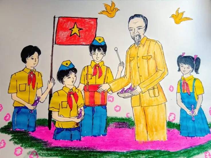 Top 50+ Hình Ảnh Vẽ Tranh Bác Hồ Với Thiếu Nhi: Những Ký Ức Đầy Yêu Thương