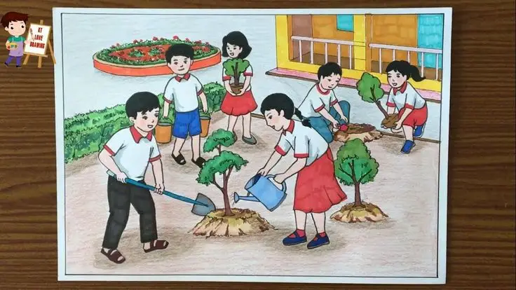 Vẽ Tranh Cuộc Sống Quanh Em Lớp 5 Đơn Giản: Hình Ảnh Đầy Màu Sắc 36