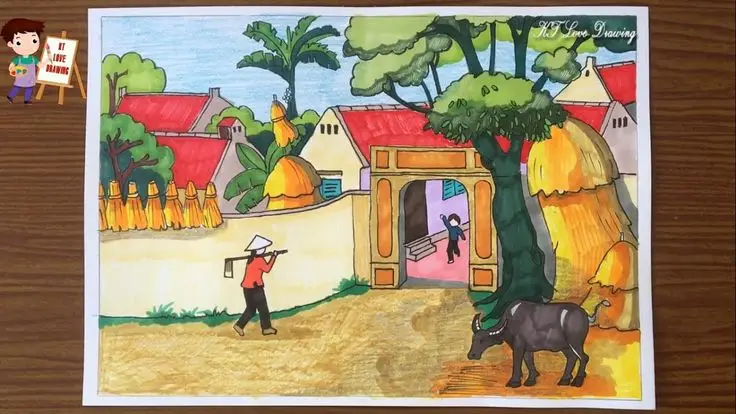Vẽ Tranh Làng Nghề Truyền Thống Đơn Giản: Lưu Giữ Giá Trị Văn Hóa 72
