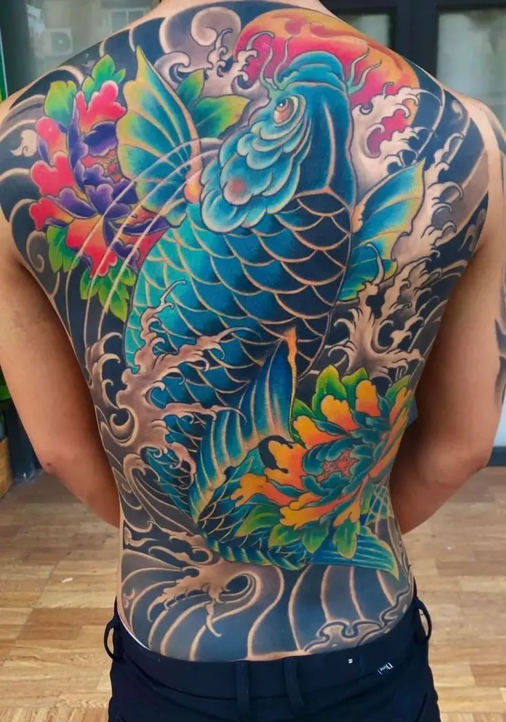 Hình Xăm Cá Chép Full Lưng Đẹp và Ý Nghĩa 35