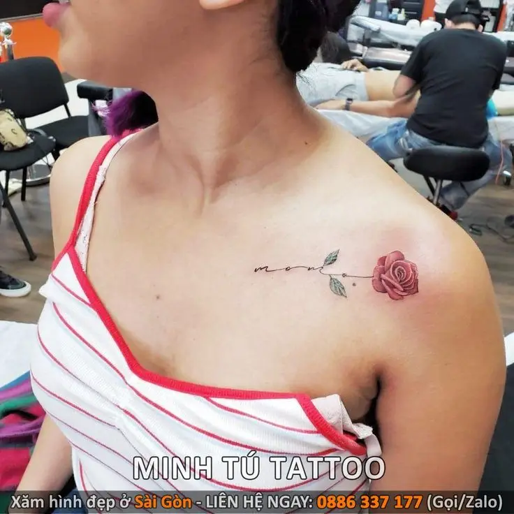 Xăm chữ ở ngực cho nữ: Top 50 mẫu hình xăm đẹp nhất 7