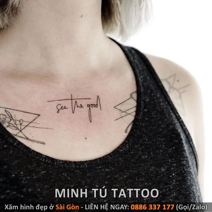 Xăm chữ ở ngực cho nữ: Top 50 mẫu hình xăm đẹp nhất 9