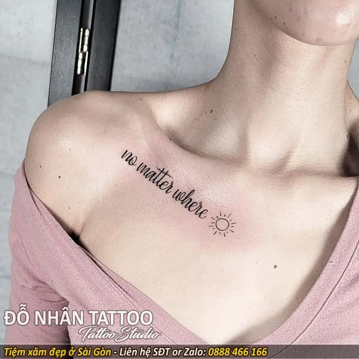 Xăm chữ ở ngực cho nữ: Top 50 mẫu hình xăm đẹp nhất 16