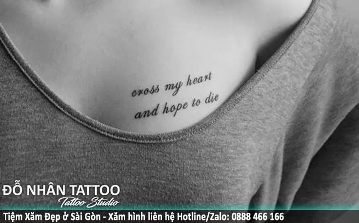 Xăm chữ ở ngực cho nữ: Top 50 mẫu hình xăm đẹp nhất 53