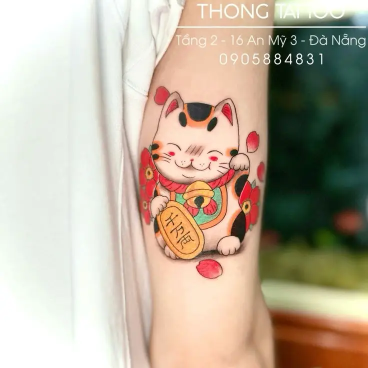 Xăm Mèo Thần Tài Mini: Xu Hướng Hình Xăm Năm Nay 14