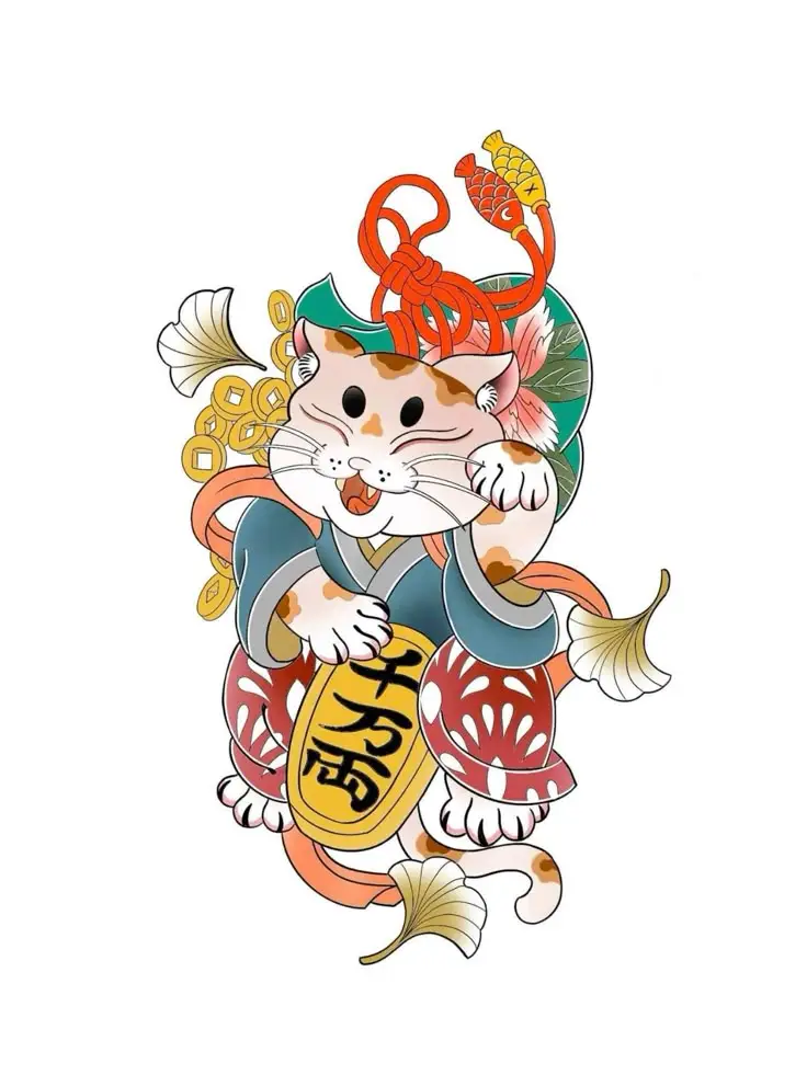 Xăm Mèo Thần Tài Mini: Xu Hướng Hình Xăm Năm Nay 25